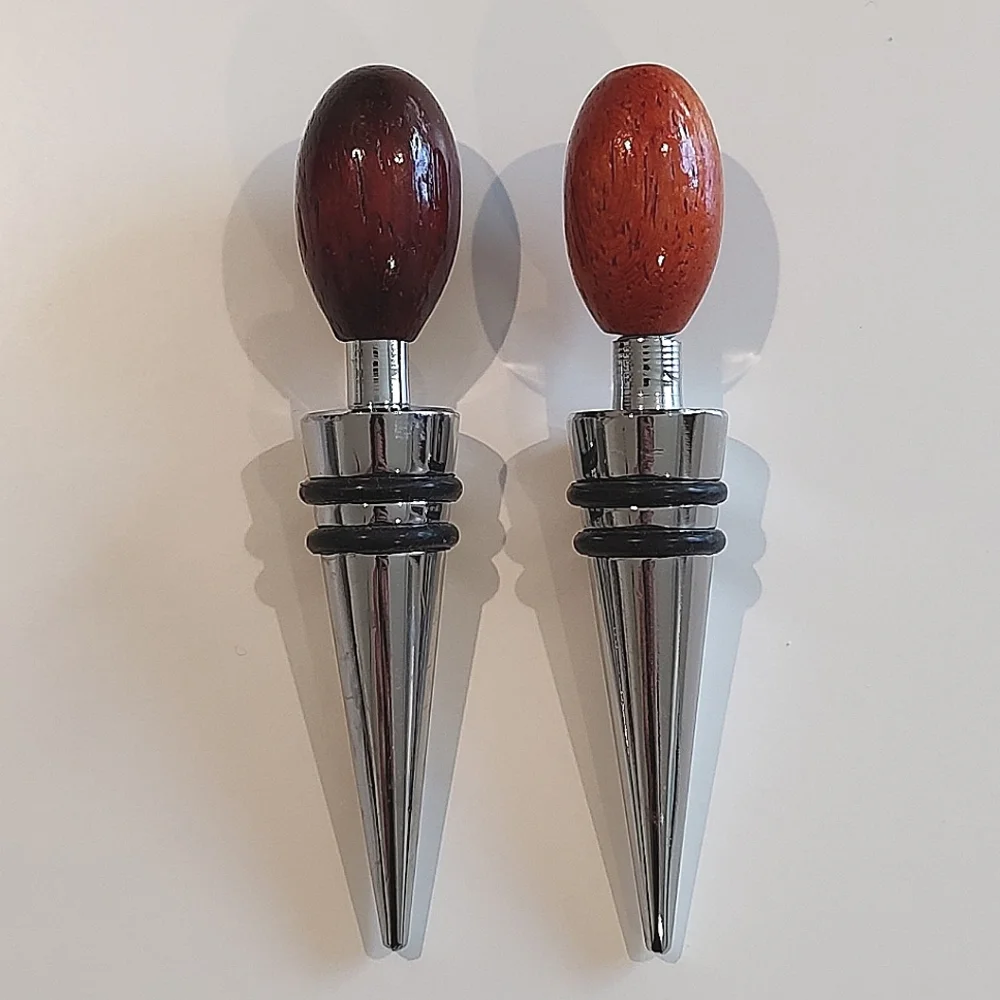 Wine Bottle Wood Wine Bottle Stoppers 2 Set